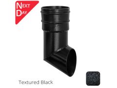 100mm (4")  Cast Aluminium Downpipe Non-Eared Shoe - Textured Black - from Rainclear Systems