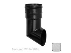 100mm (4")  Cast Aluminium Downpipe Non-Eared Shoe - Textured Traffic White RAL 9016  - from Rainclear Systems