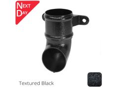 100mm (4") Cast Aluminium Downpipe Shoe with Ears - Textured Black