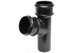 100mm (4") Cast Iron 112 degree Branch without Ears - Black