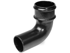 100mm (4") Cast Iron 90 degree Bend without Ears - Black