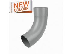 100mm RAL 9007 'Grey Aluminium' Galvanised Steel Downpipe 90 Degree Bend