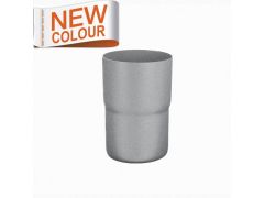 100mm RAL 9007 'Grey Aluminium' Galvanised Steel Downpipe Loose Connector