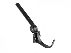 115mm x 75mm Beaded Deep Run Cast Aluminium Side Fix Bracket - Textured Black