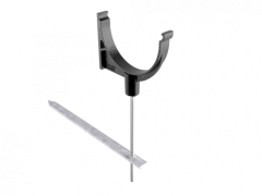 115x75mm Beaded Deep Run Cast Aluminium Rise & Fall Bracket - Textured Black