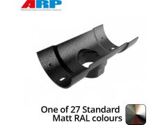 150mm (6")Half Round Cast Aluminium 76mm Gutter Outlet - One of 26 Standard Matt RAL colours TBC 