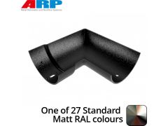 150mm (6")Half Round Cast Aluminium Gutter 90 Internal Angle - One of 26 Standard Matt RAL colours TBC 