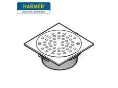 150mm x 150mm Tile Anti-Ligature Grate Stainless Steel with Trap - Threaded 