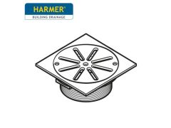 150mm x 150mm Tile Star Cap Grate Nickel Bronze with Trap - Direct Fix