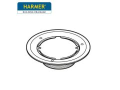 200mm Circular Vinyl Plain Cap Grate Stainless Steel with Trap - Threaded