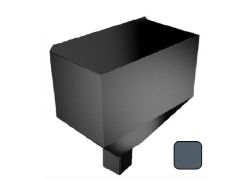 280mm Neptune Hopper Aluminium with Square 76mm outlet PPC - 7016M Anthracite Grey