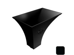 505mm Venus Hopper Head with Square 76mm Outlet - Matt Black