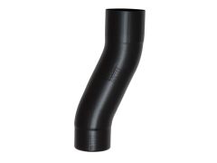 60mm Black Coated Galvanised Steel Downpipe 60mm Projection Fixed Offset