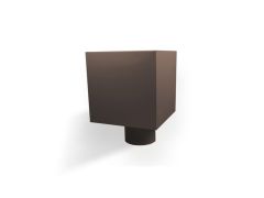 80mm Sepia Brown Steel PLAIN Hopper Head