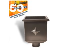 80mm Sepia Steel Box Hopper Head