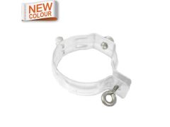 80mm White D/Pipe Brkt with M10 Boss