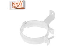 80mm White Steel D/Pipe Bracket