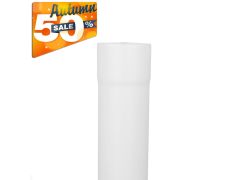 80mm White Steel Downpipe 3m