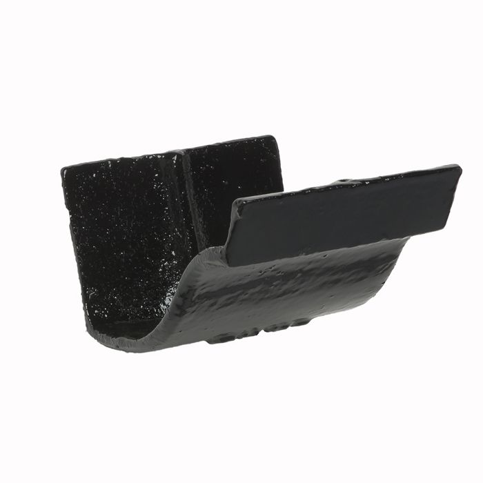 115mm (4 1/2") Hargreaves Foundry Ogee Cast Iron Gutter Union - Pre-Painted Black