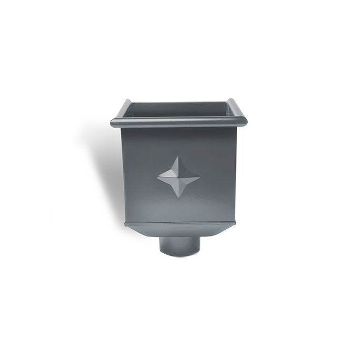 100mm Antracite Steel Box Hopper Head