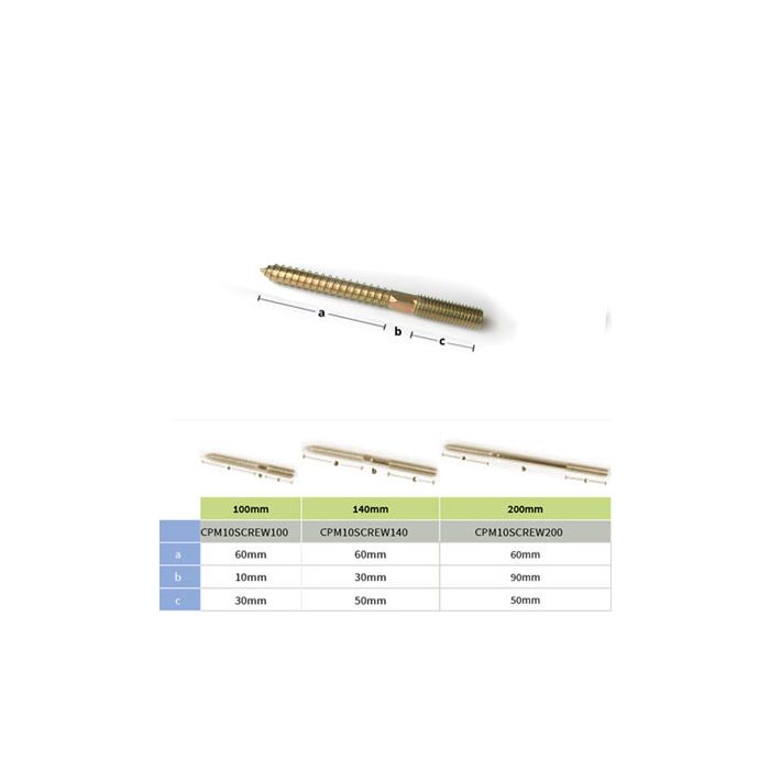 100mm M10 Screw For Copper Downpipe Brkt