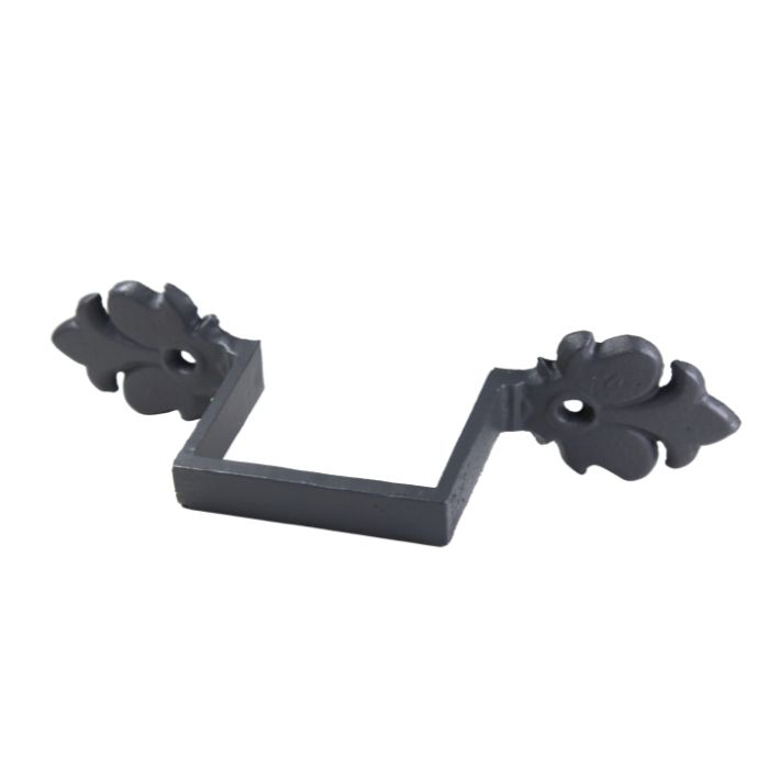 125 x 125mm (5"x5") Hargreaves Foundry Cast Iron Square Downpipe Ornate Earband Type C - Primed
