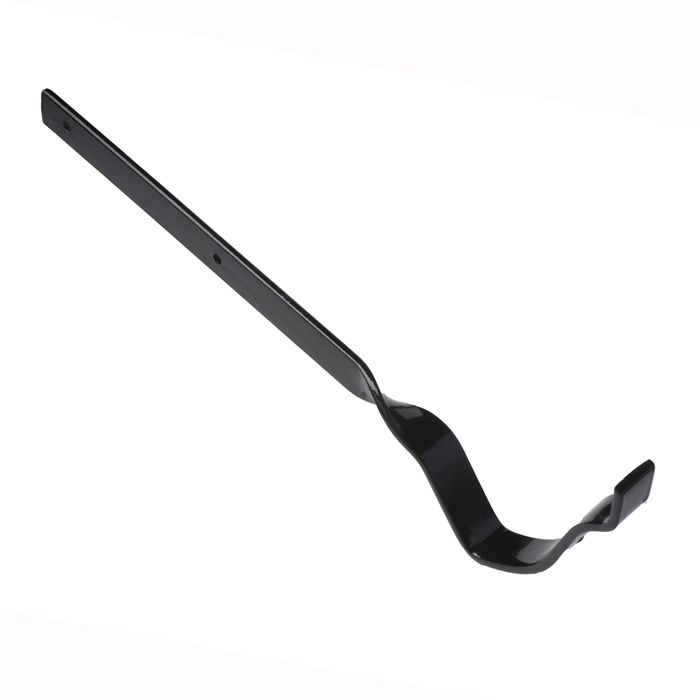 125mm (5") Hargreaves Foundry Ogee Gutter Galv Side-fix Bracket - Pre-Painted Black