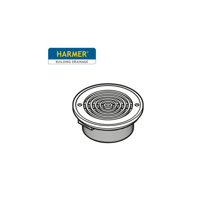 150mm Circular Concentric Ring Grate Nickel Bronze with Trap - Direct Fix