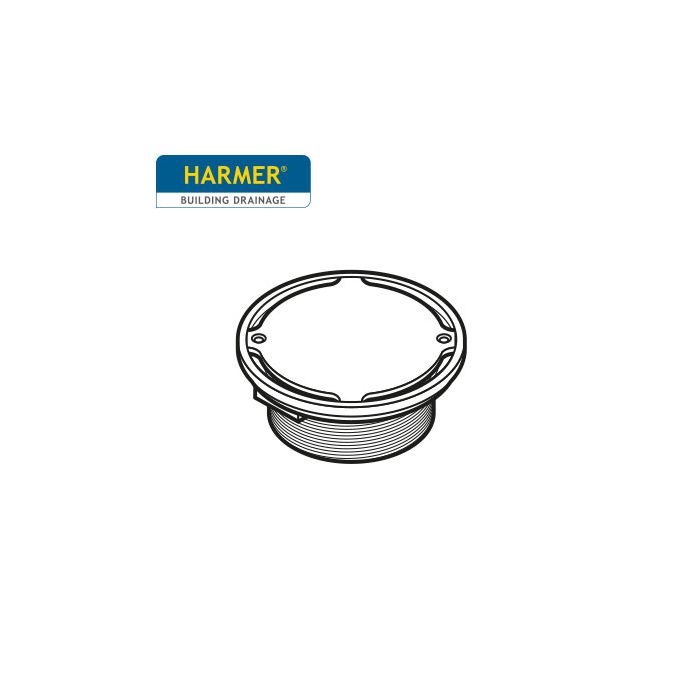 150mm Circular Bezels Plain Cap Grate Stainless Steel with Trap - 4" NPSM Threaded