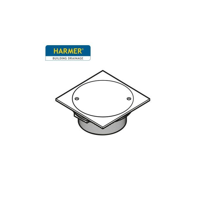 150mm x 150mm Tile Solid Plate Grate Nickel Bronze with Trap - Direct Fix