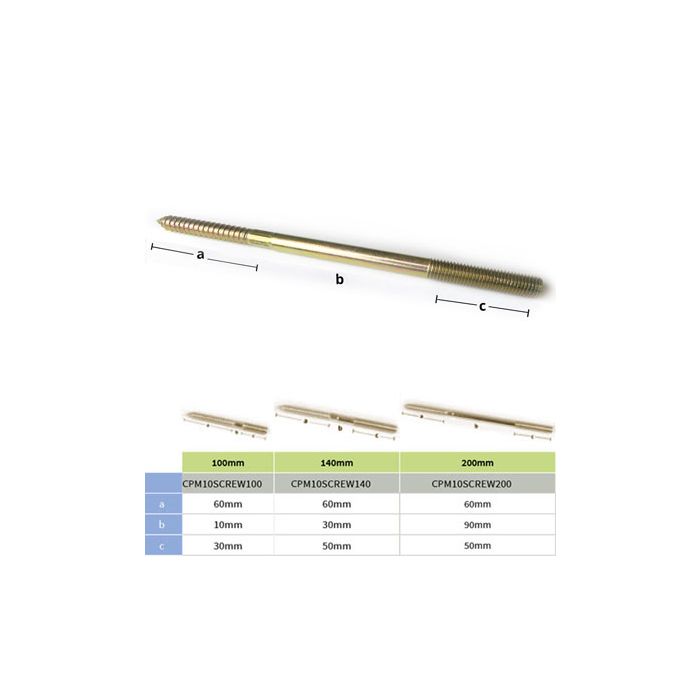 200mm M10 Screw For Copper Downpipe Brkt