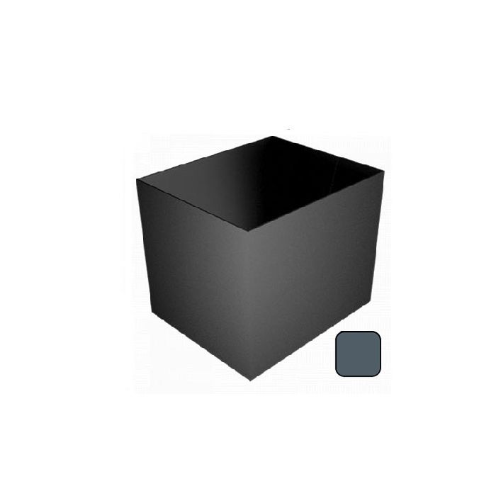 230mm Juno Hopper Aluminium with Square 76mm outlet PPC - 7016M Anthracite Grey