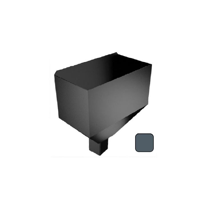 280mm Neptune Hopper Aluminium with Square 76mm outlet PPC - 7016M Anthracite Grey