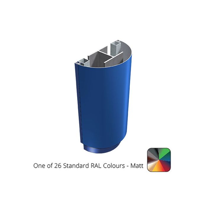 600mm Skyline Aluminium Half Circular Column Casing - 3m length - one of 26 Ral colours tbc