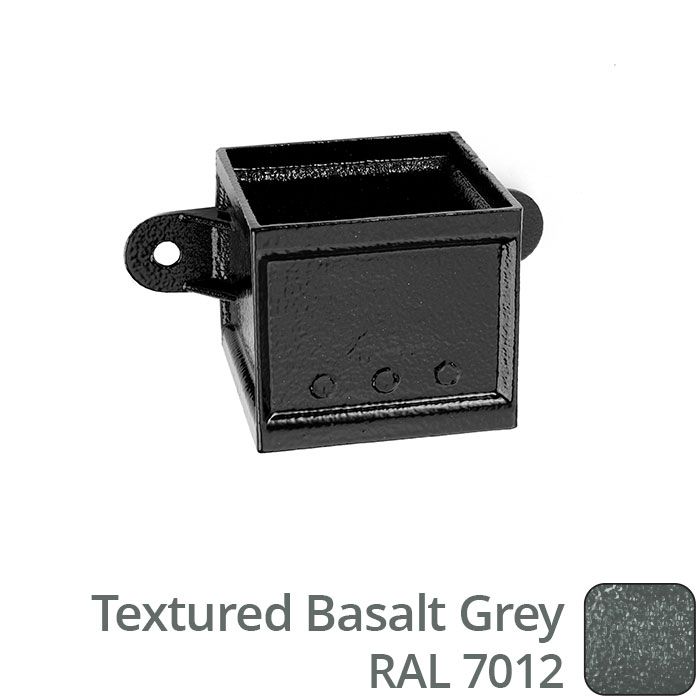 75 x 75mm (3"x3") Cast Aluminium Eared Socket - Textured 7012 Basalt Grey