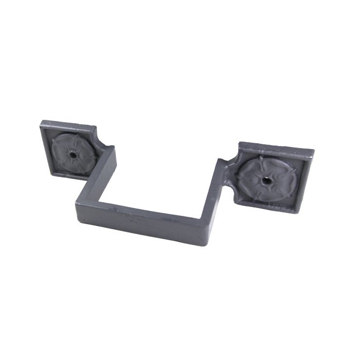 75x75mm (3"x3") Hargreaves Foundry Cast Iron Square Downpipe Ornate Earband Type A - Primed
