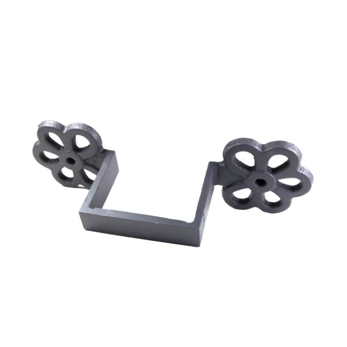 75x75mm (3"x3") Hargreaves Foundry Cast Iron Square Downpipe Ornate Earband Type J - Primed