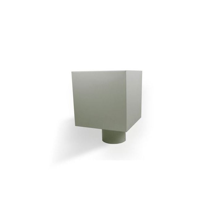 80mm Dusty Grey Steel PLAIN Hopper Head