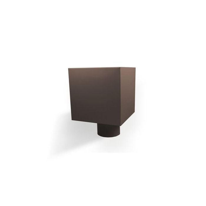 80mm Sepia Brown Steel PLAIN Hopper Head