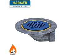 Harmer AV290F Aluminium Flat Grate Flat Roof Outlet with 90 Degree 50mm (2") BSPT Thread