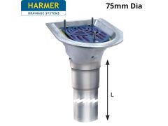 Harmer Aluminium Balcony Outlet with Extended Spigot - 75mm Dia
