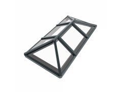 Rainclear roof lantern to suit finished external kerb size 3000 x 1500mm - 9910 Satin White internal &  7016M Anthracite Grey external frame with blue tinted double glazed glass