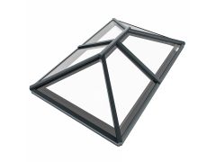 Rainclear roof lantern to suit finished external kerb size3000 x 2000mm - 9910 Satin White frame with blue tinted double glazed glass