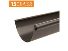 115mm Half Round Sepia Brown Galvanised Steel Gutter 3m Length - 15 years Product Warranty