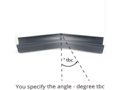 125mm Half Round Anthracite Grey Galvanised Steel degree 'to be confirmed' Internal Gutter Angle