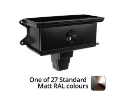400mm Cast Aluminium Ornamental Hopper (with motif) - 100 x 75mm (4"x3") Outlet - One of 26 Standard Matt RAL colours TBC