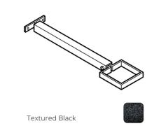 75 x 75mm (3"x3") Aluminium Stand-Off (290mm) Downpipe Clip - Textured Black
