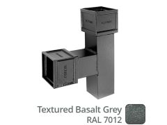 100 x 75mm (4"x3") Cast Aluminium 90 Degree Branch without Ears - Textured 7012 Basalt Grey