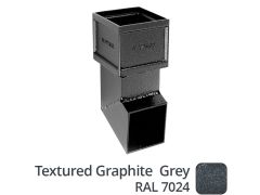 100 x 75mm (4"x3") Cast Aluminium Shoe Non-Eared - Textured 7024 Graphite Grey