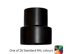 76mm (3") Swaged Round Aluminium Downpipe to 110mm Soil Pipe Adaptor - One of 26 Standard Matt RAL colours TBC - from Rainclear Systems
